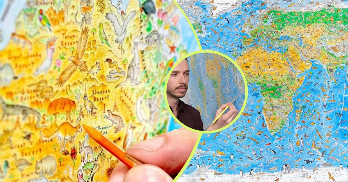 EN FOTOS | Así es el impactante mapa del mundo que un artista tardó 3 ...