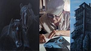 Convierte radiografías que ya no sirven en obras de arte: la técnica que este artista lleva 50 años perfeccionando