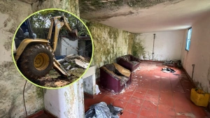 EN VIDEO | Derriban en Cocorná inmueble utilizado para el microtráfico: ya son 85 las demoliciones por inseguridad en Antioquia