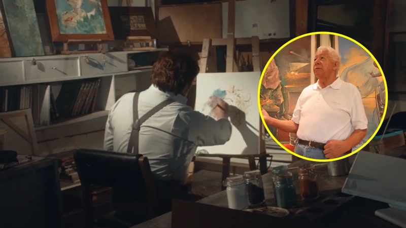 Captura de pantalla del programa Más allá del Tiempo e imagen de Ramón Vásquez tomada de El Colombiano.