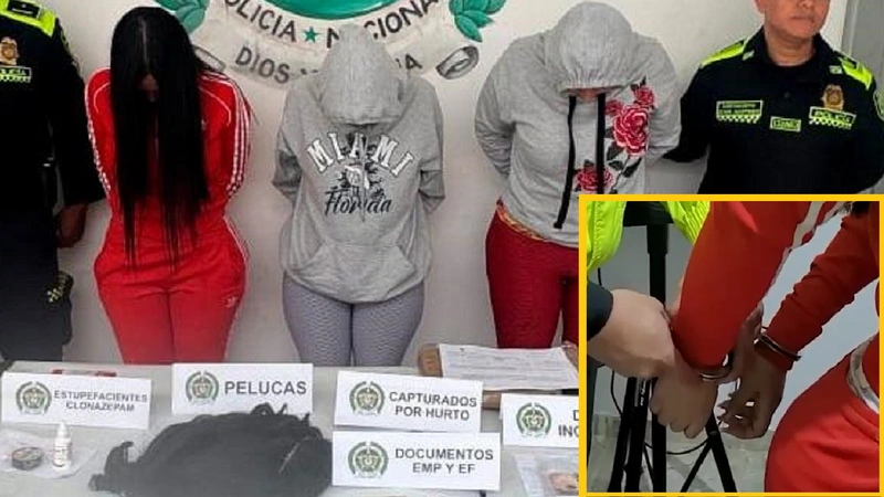 Las tres mujeres capturadas fueron cobijadas con medida de aseguramiento en centro carcelario mientras avanza el proceso. Foto: Cortesía