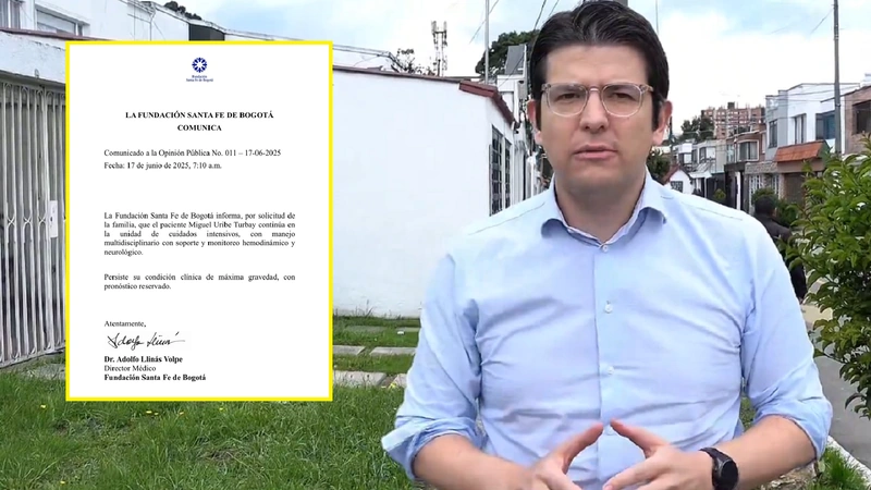 La condición de salud del senador de Miguel Uribe no ha mostrado evolución significativa. Foto: Redes sociales