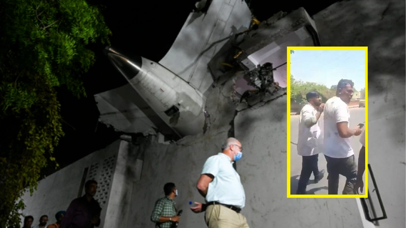 Vishwash Kumar Ramesh salió caminando en medio de los escombros tras el accidente. Es el único sobreviviente de la tragedia. Foto: Hindustan Times