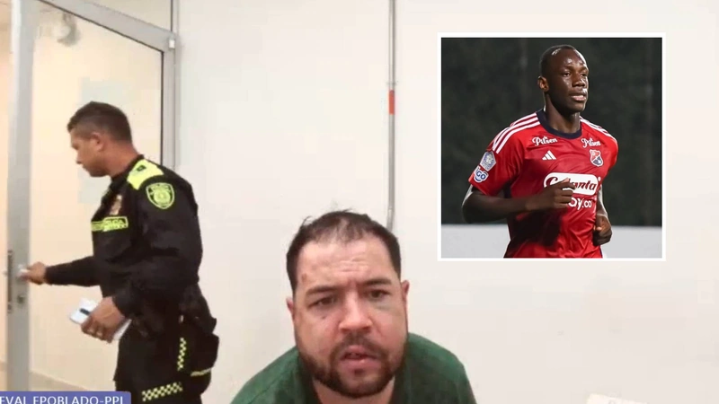 Imagen de las audiencias en las que judicializaron a Edson Cristian Reinosa Cardona por el robo al futbolista del DIM, Baldomero Perlaza.