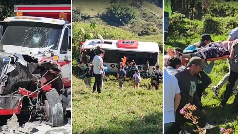20 personas heridas fue el saldo del accidente que se registró este 24 de julio en jurisdicción del municipio de Granada. Fotos y video: TANoticias