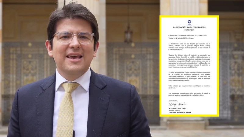 En el parte médico informaron que Miguel Uribe ha mostrado una evolución favorable y estable a los procedimientos quirúrgicos. Foto: Cortesía