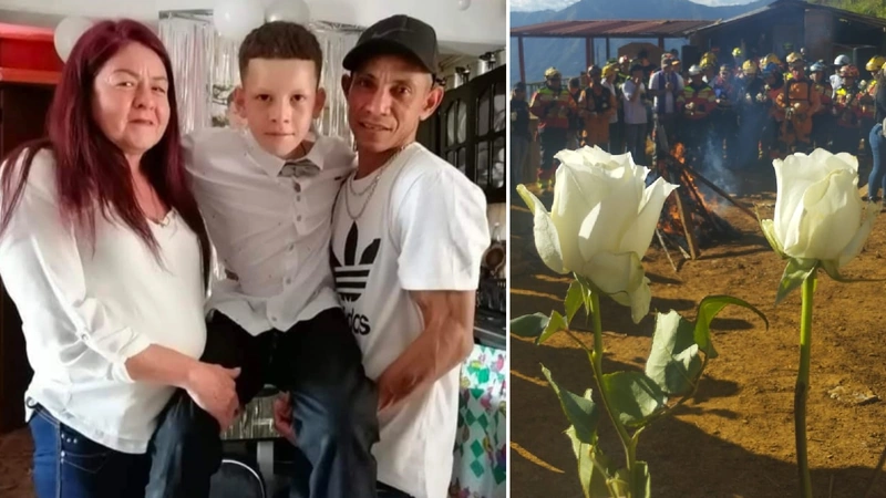 María Georgina Hérnandez (izquierda), Juan David (centro) y Agustín Ortiz son tres de las 27 personas que murieron en la tragedia de la vereda Granizal de Bello. Foto: Cortesía