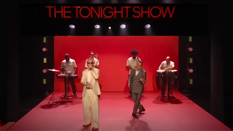 Foto: Captura de pantalla video J Balvin and Gilberto Santa Rosa: Misterio | The Tonight Show Starring Jimmy Fallon