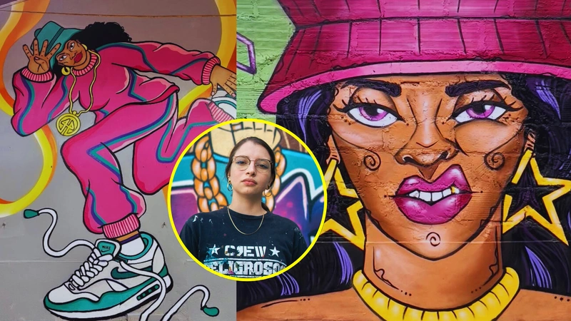Eva One, la únnica colombiana en el Festival Mimmit Peinttaa. Fotografías tomadas del Instagram @evaaone.
