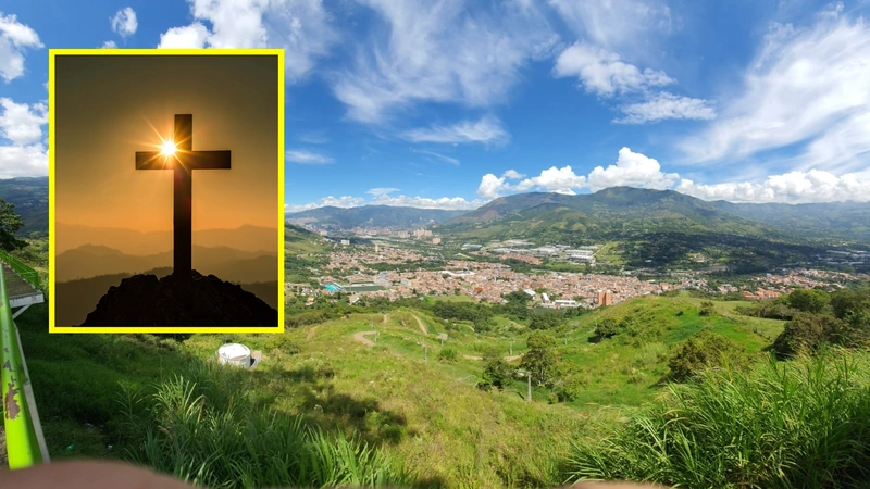 Conoce la historia del Monumento de la Cruz en Copacabana. Fotografía tomada de Antioquia es Mágica.
