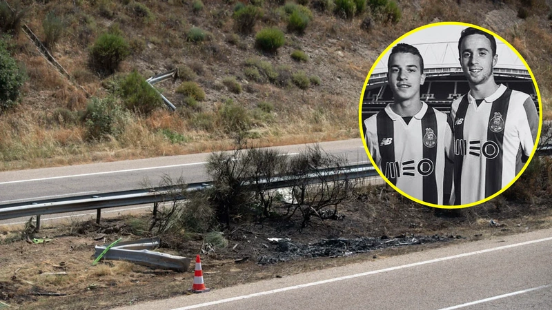 Así quedó el lugar del accidente de Diogo Jota. Fotografías tomadas de Yahoo y Punch Newspapers.