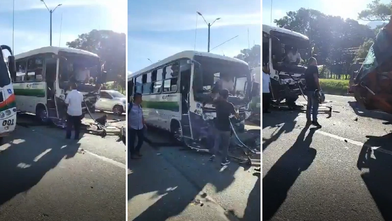 El accidente se registró en la tarde de este 25 de agosto en límites entre Barbosa y Girardota. Foto: Screenshot