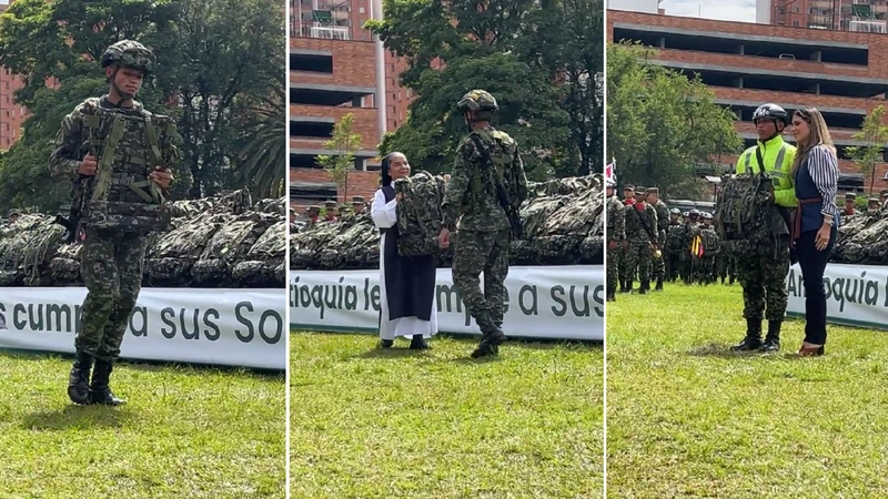 Así se llevó a cabo la entrega de 500 morrales de campaña para soldados de la Séptima División del Ejército adquiridos con recursos de la Tasa de Seguridad. Fotos: TANoticias