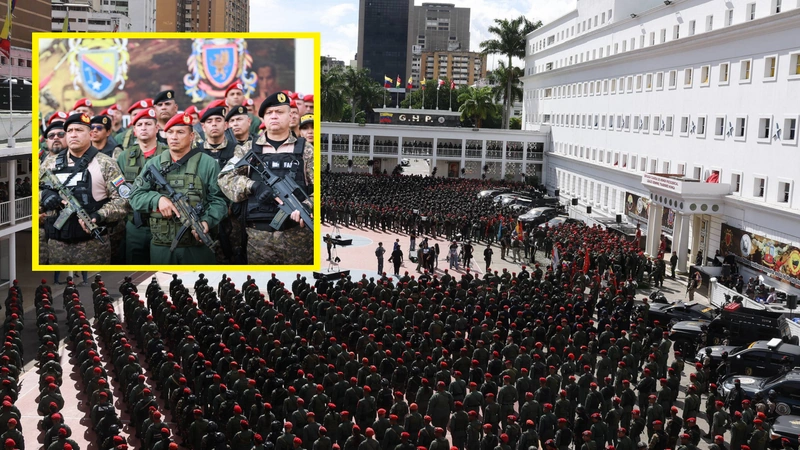 Guardia de Honor Presidencial de Venezuela sale en defensa de Nicolás Maduro que ahora es un objetivo para las autoridades de Estados Unidos. Foto: Presidencia de Venezuela