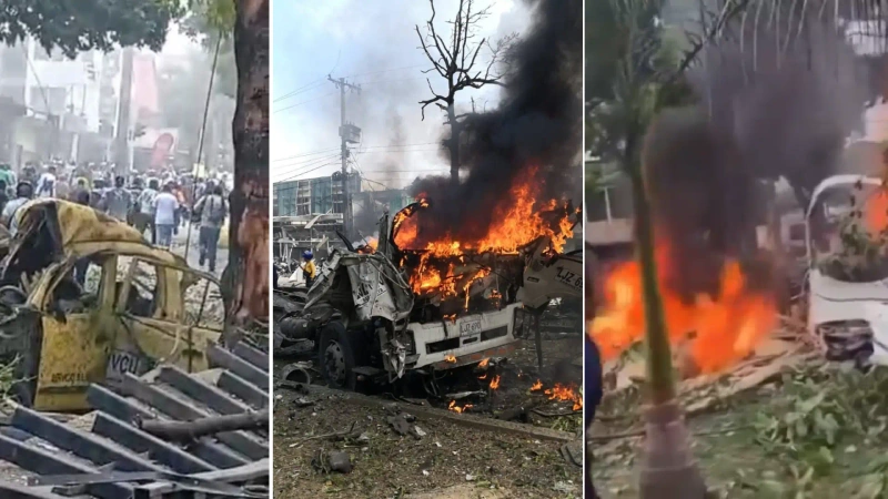 Ataque terrorista en Cali en tres imágenes distintas, que dimensionan la magnitud del terrorismo