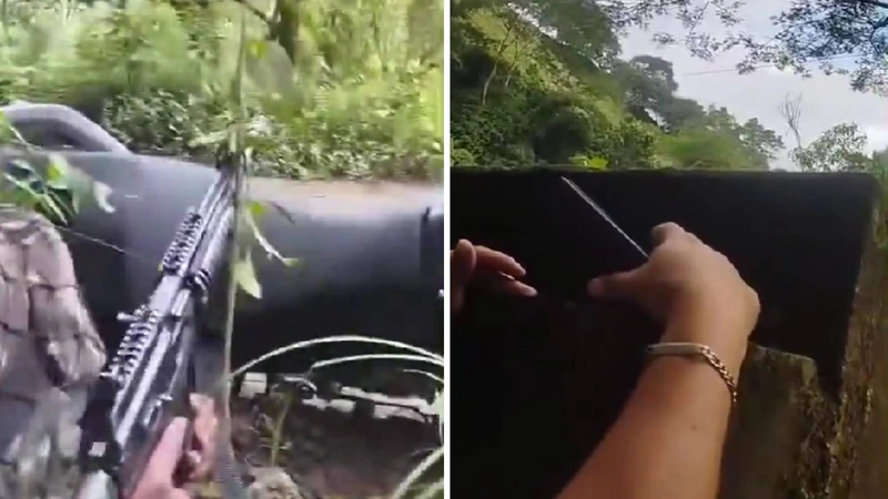 Imágenes extraídas de los videos que evidenciaron los combates contra el Clan del Golfo.