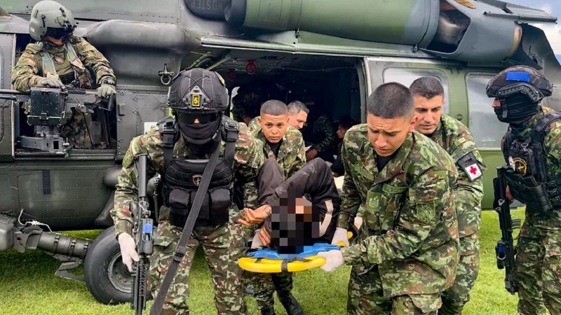Alias '09' terminó herido en medio de los combates. En el operativo también dieron de baja a tres guerrilleros. Foto: Cortesía