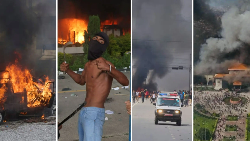 Estas imágenes muestran varios de los puntos afectados en medio de las protestas en Nepal.