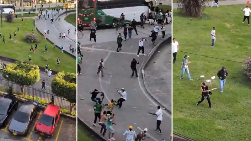 Un total de 42 riñas en diferentes sectores de Armenia atendieron las autoridades. Hay 8 heridos. Foto y video: Denuncias Antioquia