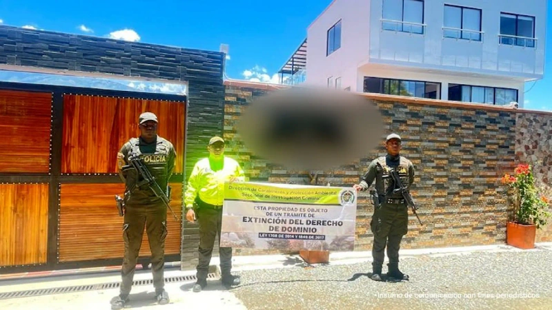 Minas de oro en Buriticá: esta lujosa finca fue uno de los bienes ocupados por Fiscalía y Policía.