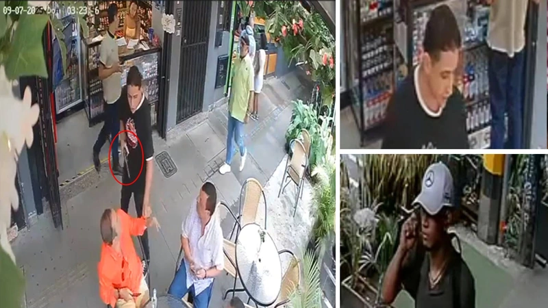 Robo Rolex Provenza: el hombre de camisa negra cometió el atraco. El sospechoso de camisa verde y gorra blanca habría marcado a la víctima.