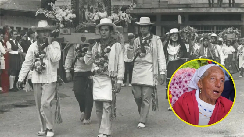 El primer desfile de silleteros se realizó en el año 1957. Fotos: El Colombiano I Teleantioquia