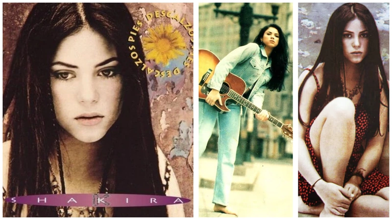 Con Pies Descalzos, Shakira rompió moldes. El disco mezclaba pop, rock suave y letras introspectivas con una madurez inusual para su edad. Fotos: Redes Sociales