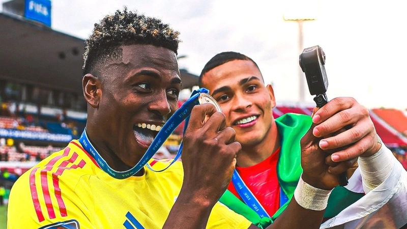 El arquero Jordan García realizó una sobresaliente Copa del Mundo con la selección Colombia Sub-20. Tomado de @FCFSeleccionCol.