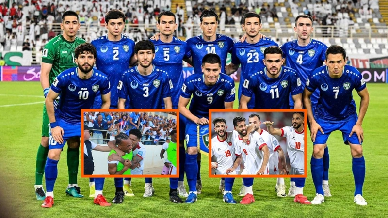 Dos equipos de Asia y uno de África son por ahora los que jugarán por primera vez una Copa Mundial de la FIFA. Imágenes de @UzbekistanFA y @FIFAcom.