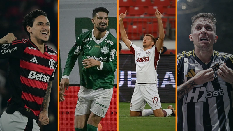 Lanús es el único equipo no brasileño en las finales de la Libertadores y Sudamericana en la temporada 2025. Fotos: @TheLibertadores y @Sudamericana.