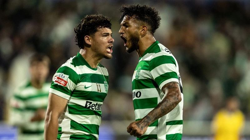 Primer gol en Champions League para Luis Javier Suárez y sexto desde su llegada al Sporting CP. Tomado de @SportingCP.