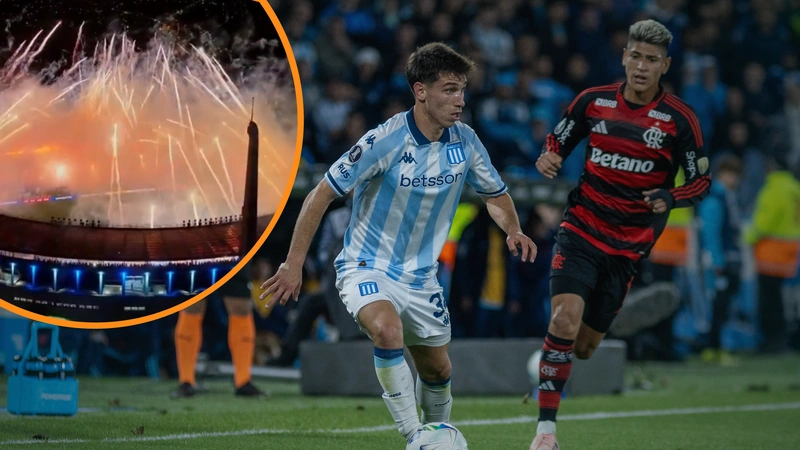 Por una salida similar en la Copa Sudamericana del 2024, la hinchada de Racing fue suspendida y el equipo multado por CONMEBOL. Tomado de @RacingClub y @SC_ESPN.