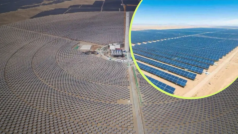 Así es el parque solar de China. Foto: El Colombiano y 360 Radio.