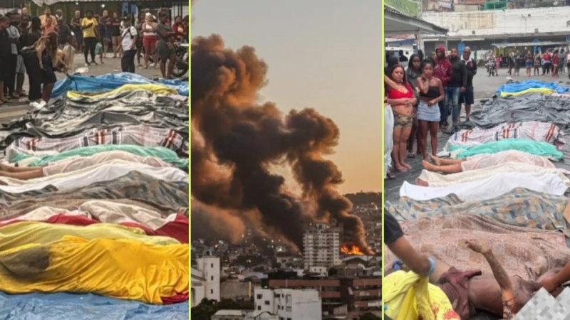 Las imágenes corresponden a los cadáveres expuestos en plenas calles de Río de Janeiro.