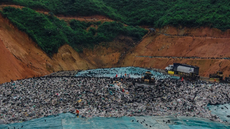 El relleno sanitario La Pradera recibe residuos de 44 municipios de Antioquia. Foto: Antioquia Crítica