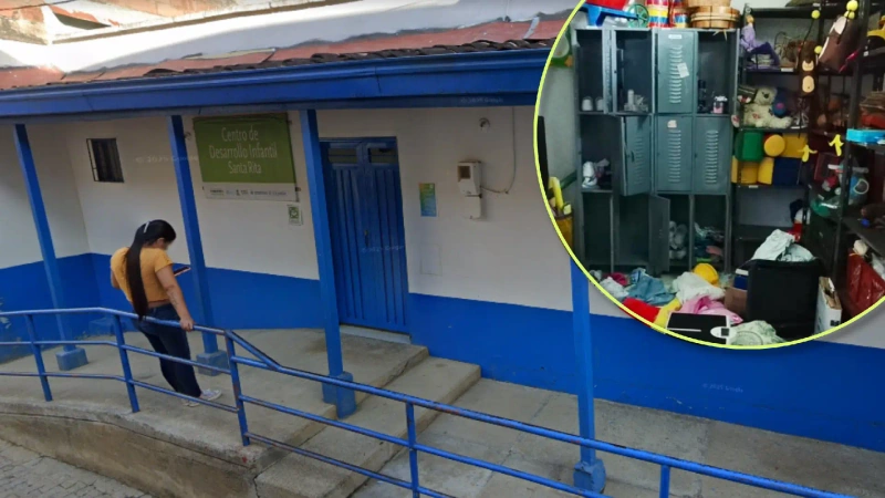 Además de llevarse la comida del CDI del corregimiento Santa Rita, de Andes, vandalizaron el lugar. Foto: Maps y Cortesía