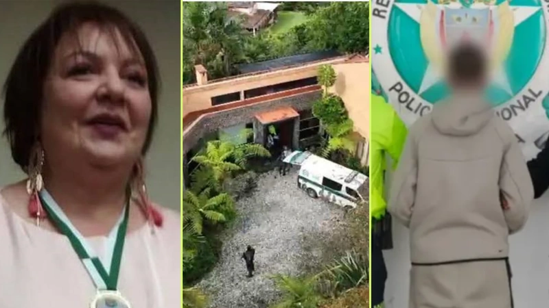 En una lujosa finca de Llanogrande se escondía el joven de 17 años que habría mandado a matar a su tía, la periodista María Victoria Correa, y a su abuela. Foto: Cortesía