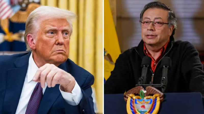 El presidente Donald Trump hizo serios señalamientos contra el presidente Gustavo Petro. Foto: Archivo particular