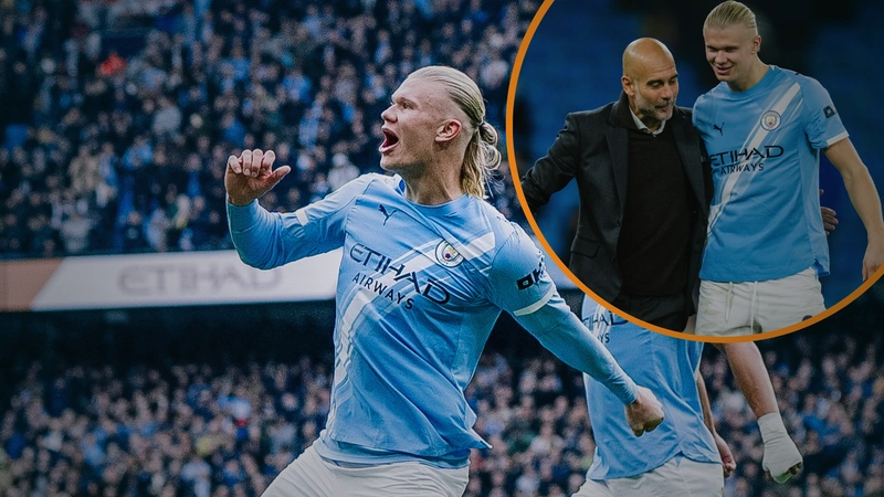 Erling Haaland llegó a los cinco goles en la presente edición de la UEFA Champions League y a 54 en la historia de la competición. Tomado de @ManCity.