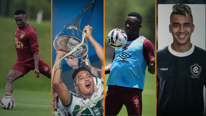 Ya culminaron las 38 fechas de la Serie B de Brasil, los jugadores colombianos están a la expectativa por si serán tenidos en cuenta para la máxima categoría. Tomado de Atlético Paranaense, Coritiba y @RemoInsider.