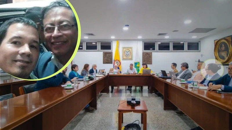 Sesión del Consejo Superior de la Universidad de Antioquia en la que participó Wilmar Mejía (detalle en la foto), quien era el representante del Gobierno Nacional en este espacio.