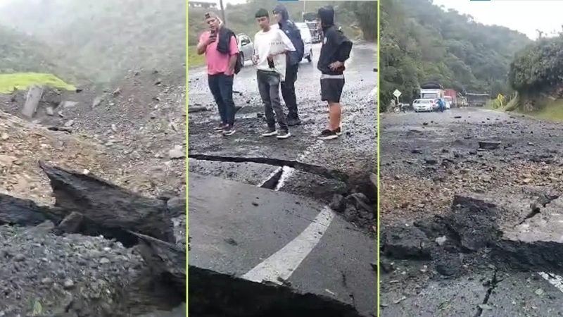 Tras el ataque terrorista se presenta cierre total de la vía. Foto: Screenshot
