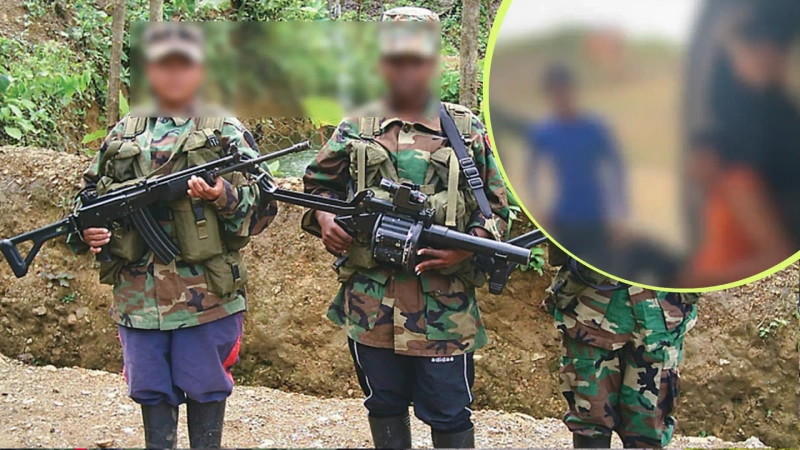 Menores de edad reclutados por grupos armados en Colombia. Foto: Tomada de internet