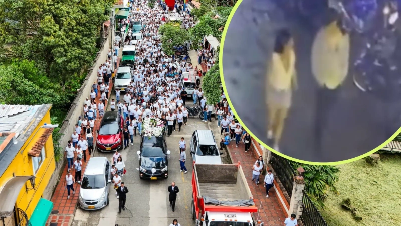 Al sepelio de Emiliana Castrillón asistió una gran cantidad de personas que exigieron justicia en este caso que tiene consternado al municipio de Venecia. Foto: Redes sociales Alcaldía de Venecia