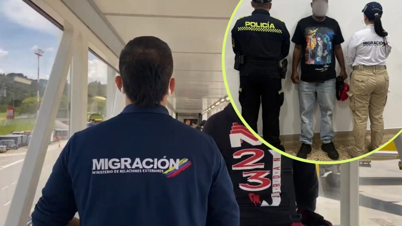 Extranjeros inadmitidos por Migración Colombia por alertas de delitos sexuales con menores. Foto: Cortesía Migración Colombia