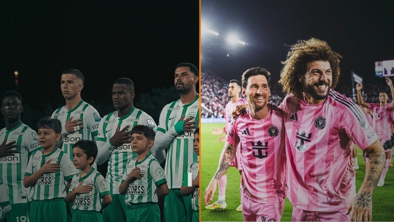 Sebastián Arango, presidente de Atlético Nacional, confirmó los acercamientos con el Inter de Miami. Imágenes de @nacionaloficial e @InterMiamiCF.