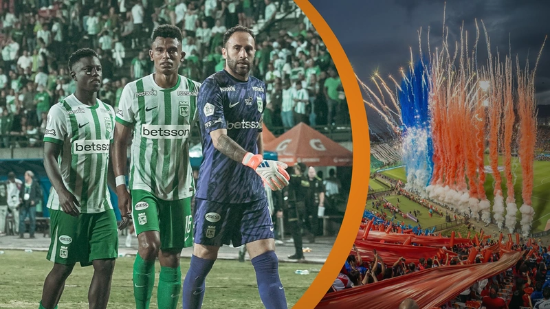El clásico paisa comenzará desde las 6:30 p.m. en el Atanasio Girardot. Tomado de @nacionaloficial y @DIM_Oficial.