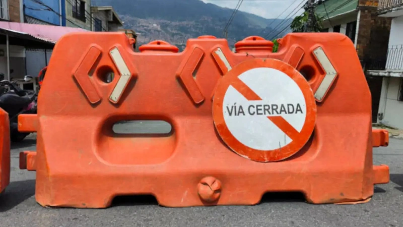 Ilustración de los cierres viales en Medellín durante este puente festivo. Foto: internet.