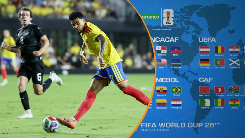 Colombia aguarda por el sorteo de la FIFA para el Mundial, el mismo será transmitido por televisión y por plataformas digitales. Tomado de CONMEBOL.com y Copa Mundial FIFA.