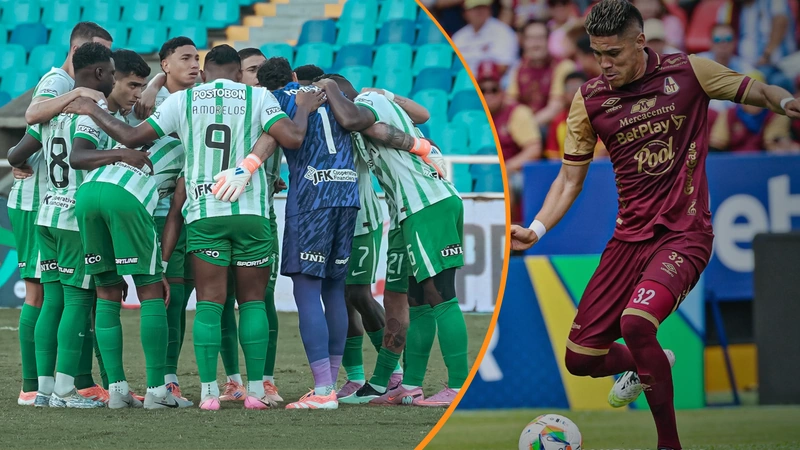 Nacional jugaría la Copa Libertadores si Tolima queda campeón de la Liga. Tomado de @nacionaloficial y @cdtolima.